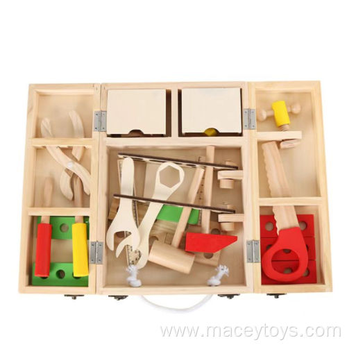 wooden boy tool play set